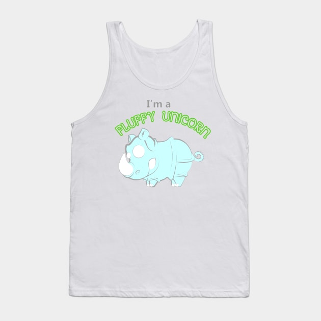 I'm a Fluffy Unicorn Tank Top by cricky